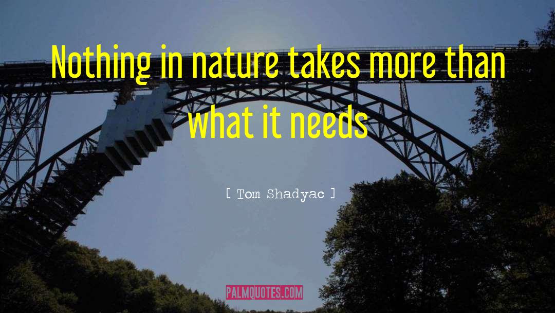 Tom Shadyac Quotes: Nothing in nature takes more