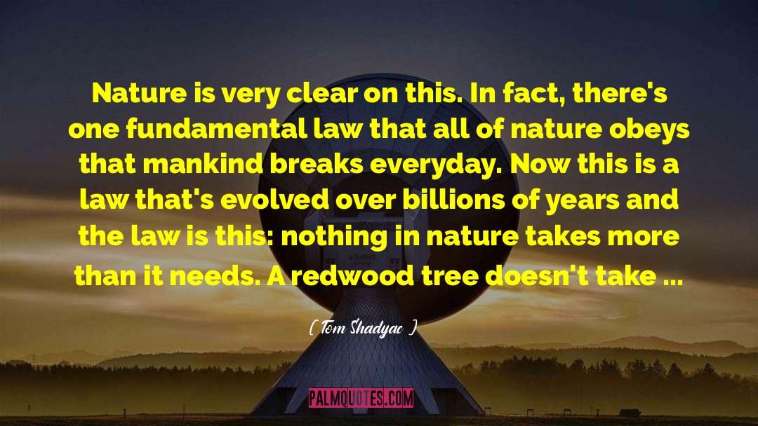 Tom Shadyac Quotes: Nature is very clear on