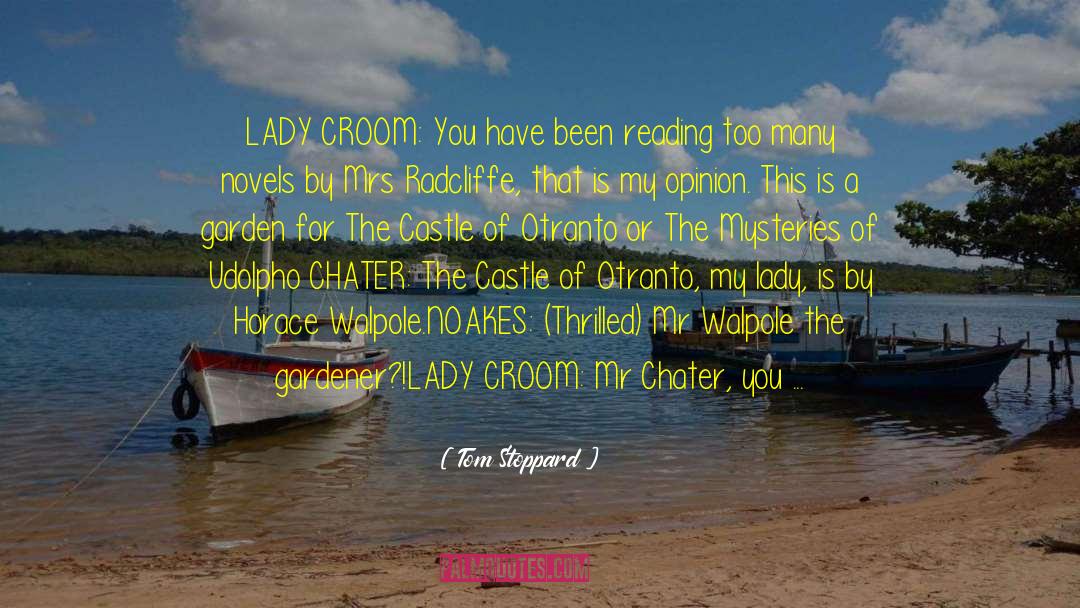Tom Stoppard Quotes: LADY CROOM: You have been