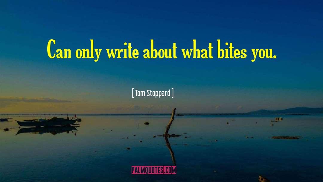 Tom Stoppard Quotes: Can only write about what