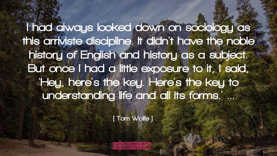 Tom Wolfe Quotes: I had always looked down