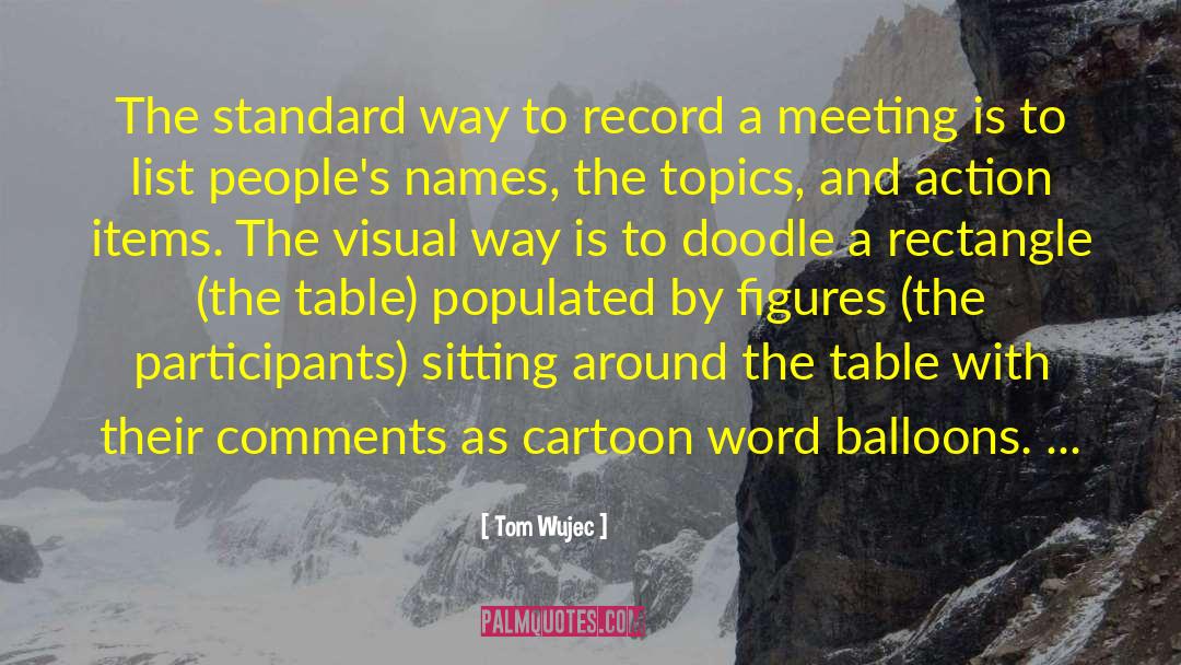 Tom Wujec Quotes: The standard way to record