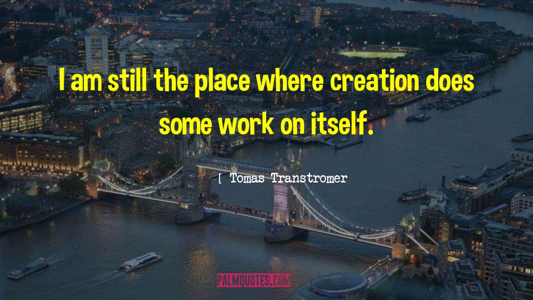 Tomas Transtromer Quotes: I am still the place