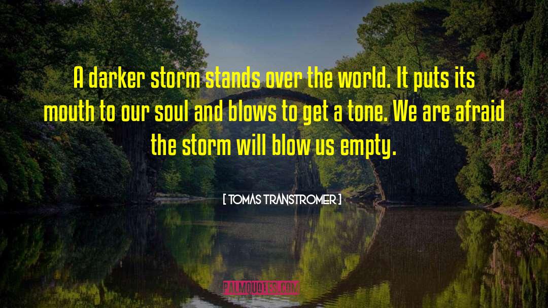 Tomas Transtromer Quotes: A darker storm stands over