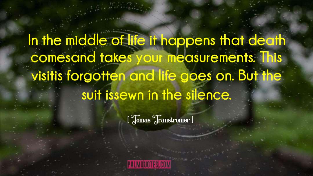 Tomas Transtromer Quotes: In the middle of life