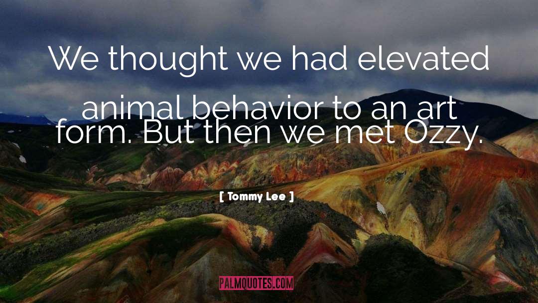 Tommy Lee Quotes: We thought we had elevated