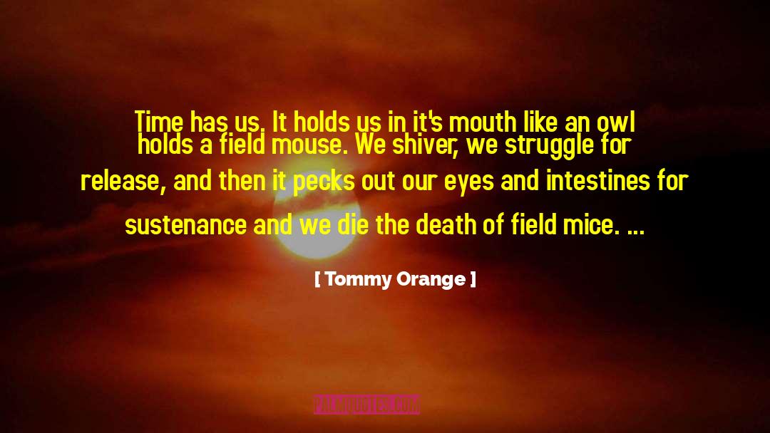 Tommy Orange Quotes: Time has us. It holds