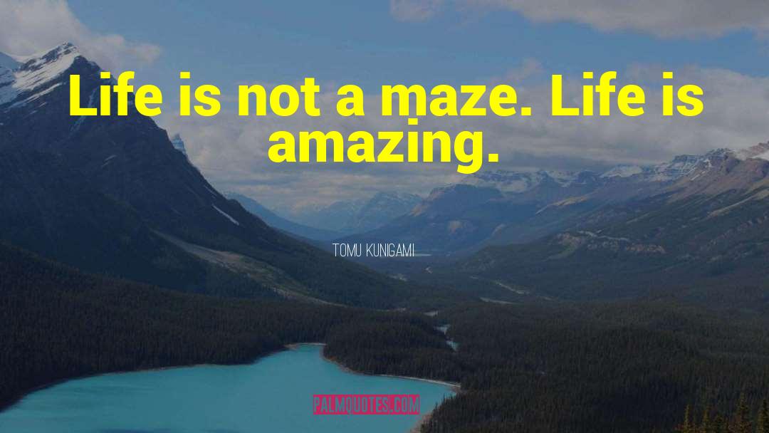 Tomu Kunigami Quotes: Life is not a maze.