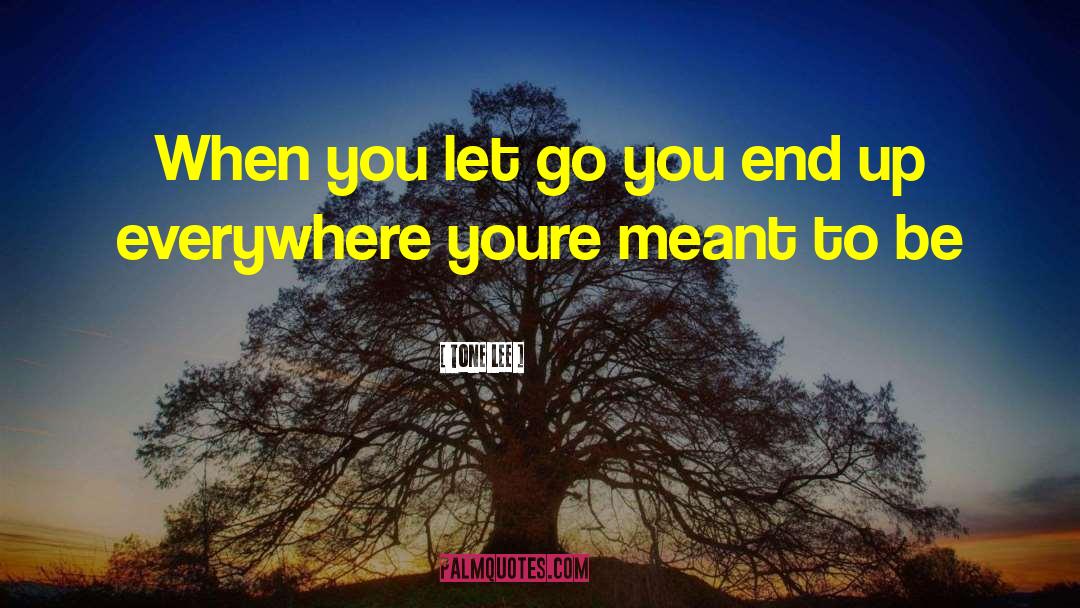 Tone Lee Quotes: When you let go you