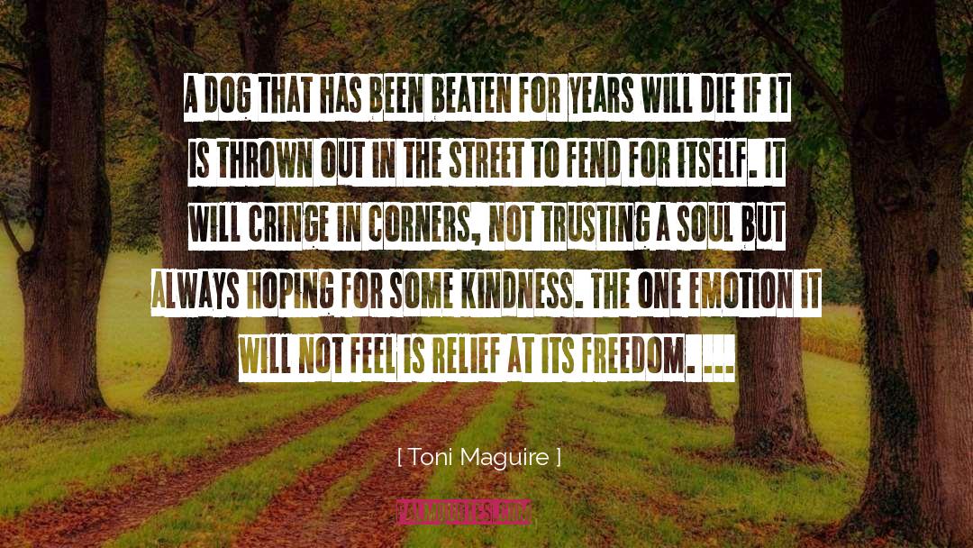 Toni Maguire Quotes: A dog that has been