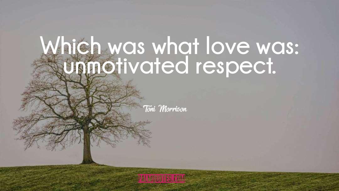 Toni Morrison Quotes: Which was what love was: