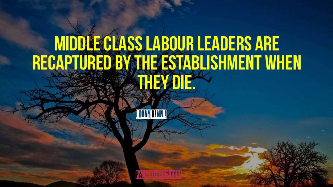 Tony Benn Quotes: Middle class Labour leaders are