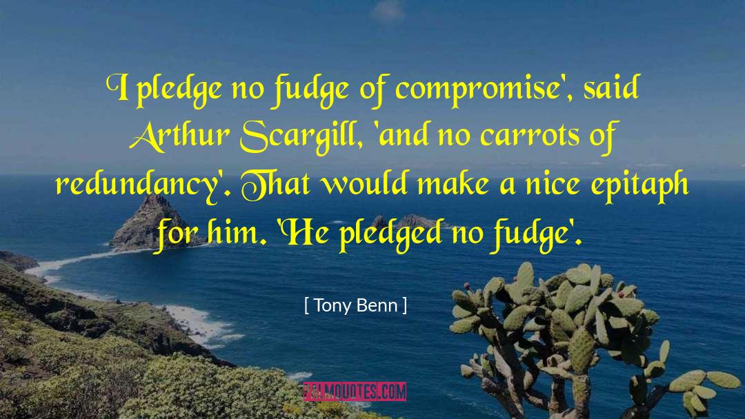 Tony Benn Quotes: I pledge no fudge of