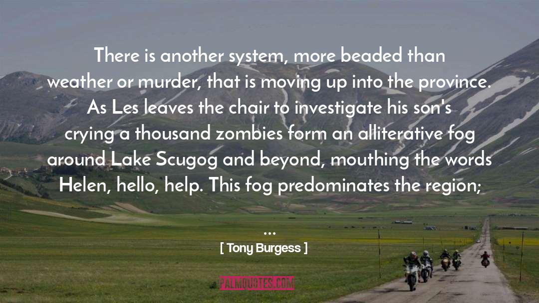 Tony Burgess Quotes: There is another system, more