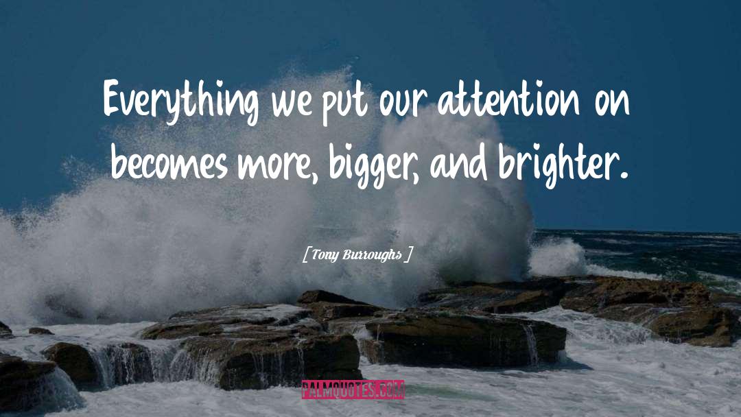 Tony Burroughs Quotes: Everything we put our attention