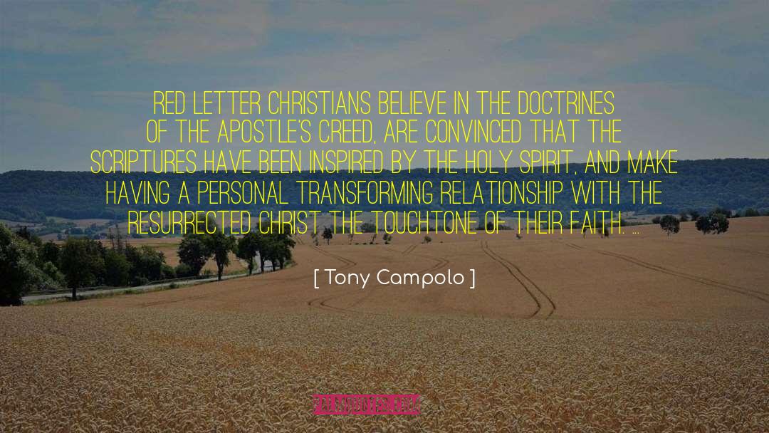 Tony Campolo Quotes: Red Letter Christians believe in