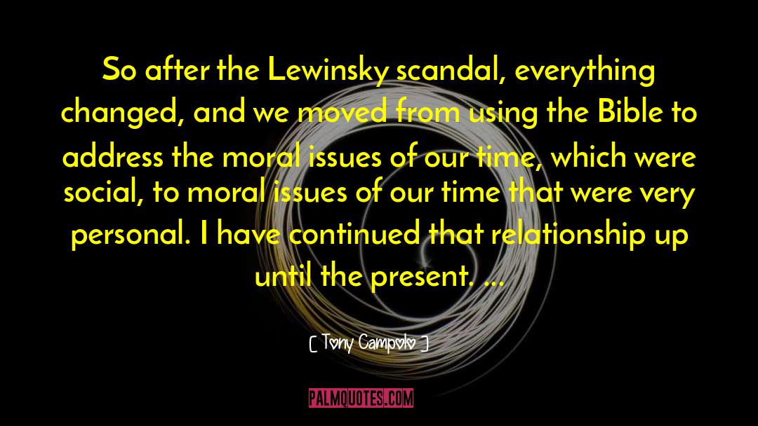 Tony Campolo Quotes: So after the Lewinsky scandal,