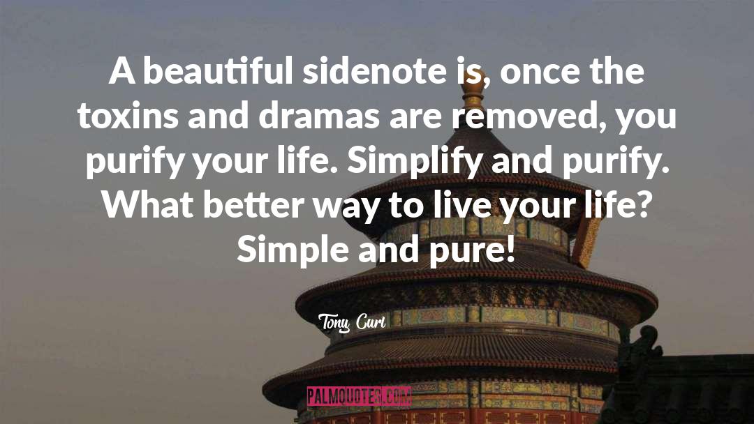 Tony Curl Quotes: A beautiful sidenote is, once