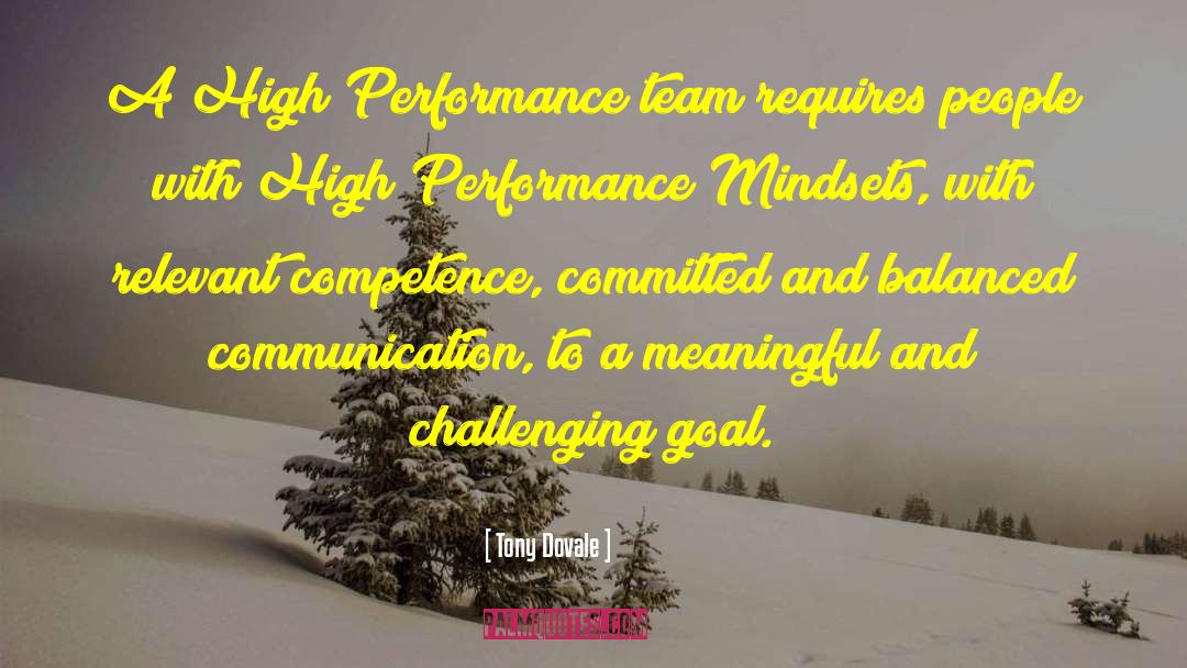 Tony Dovale Quotes: A High Performance team requires