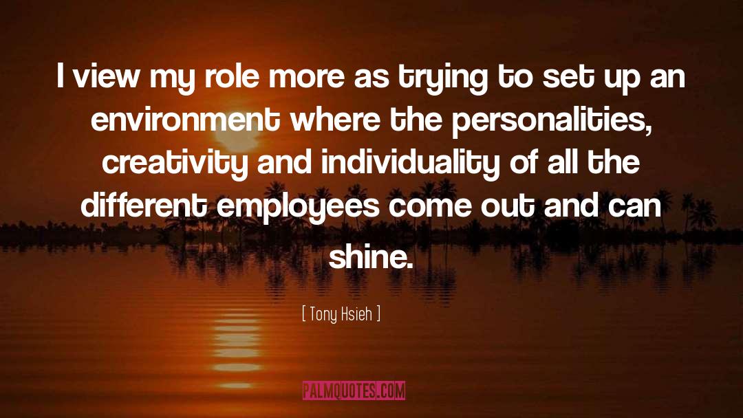 Tony Hsieh Quotes: I view my role more