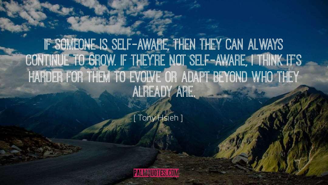 Tony Hsieh Quotes: If someone is self-aware, then