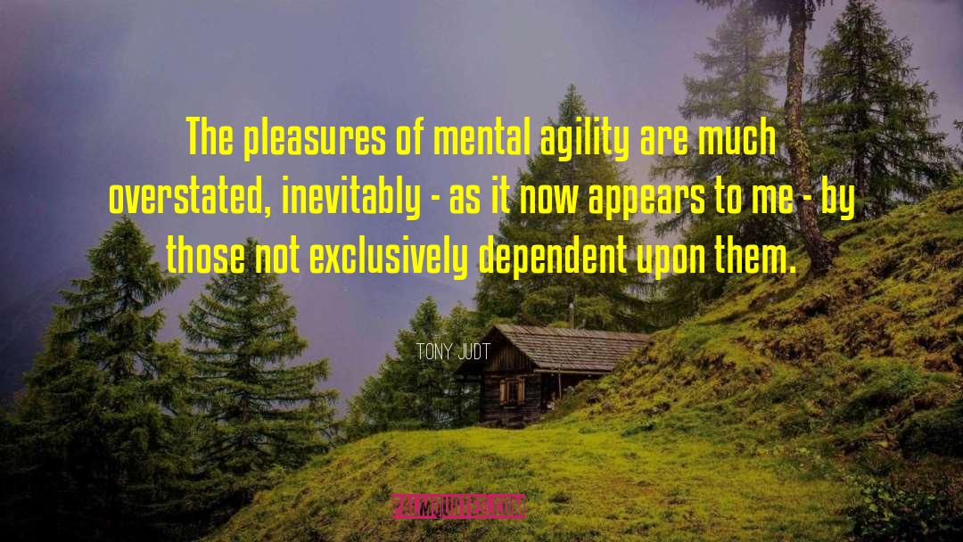 Tony Judt Quotes: The pleasures of mental agility