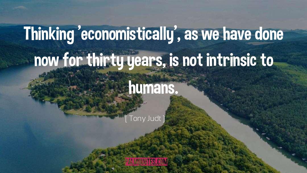 Tony Judt Quotes: Thinking 'economistically', as we have