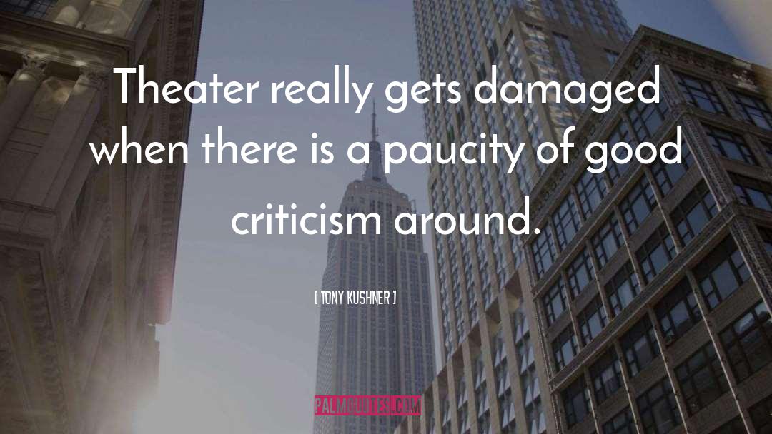 Tony Kushner Quotes: Theater really gets damaged when