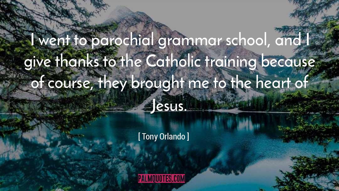 Tony Orlando Quotes: I went to parochial grammar