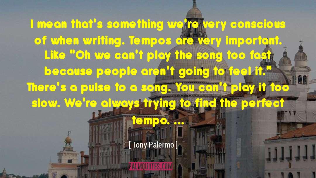 Tony Palermo Quotes: I mean that's something we're