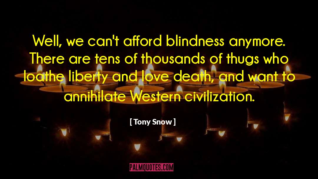 Tony Snow Quotes: Well, we can't afford blindness