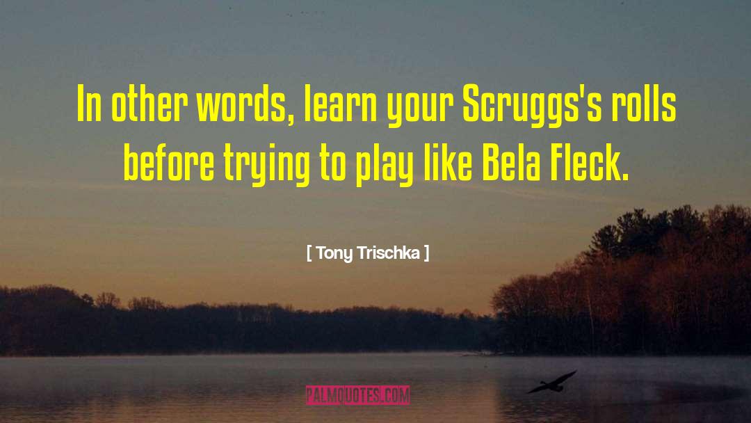 Tony Trischka Quotes: In other words, learn your