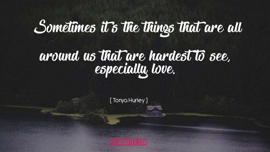 Tonya Hurley Quotes: Sometimes it's the things that