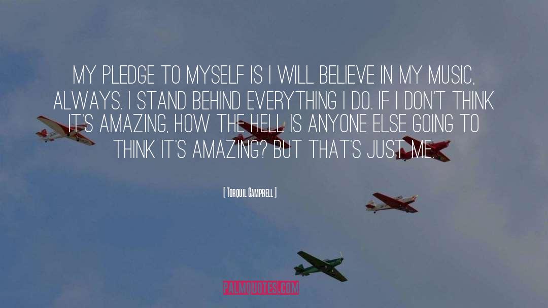 Torquil Campbell Quotes: My pledge to myself is