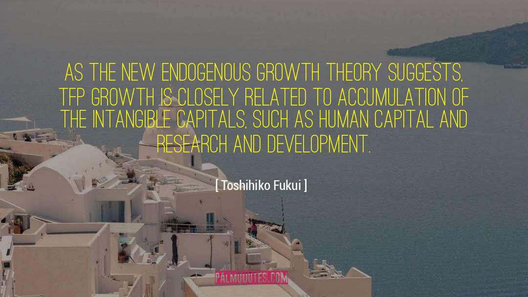 Toshihiko Fukui Quotes: As the new endogenous growth