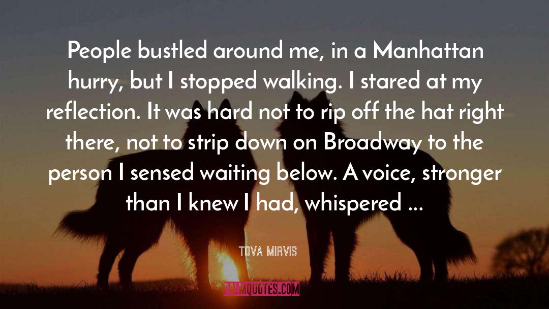 Tova Mirvis Quotes: People bustled around me, in