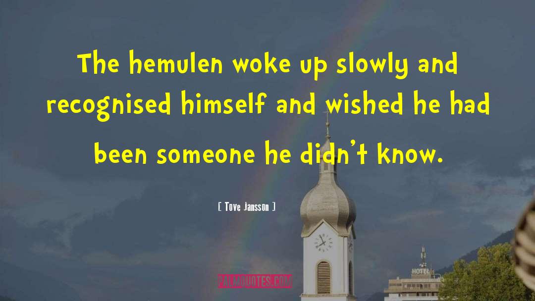 Tove Jansson Quotes: The hemulen woke up slowly