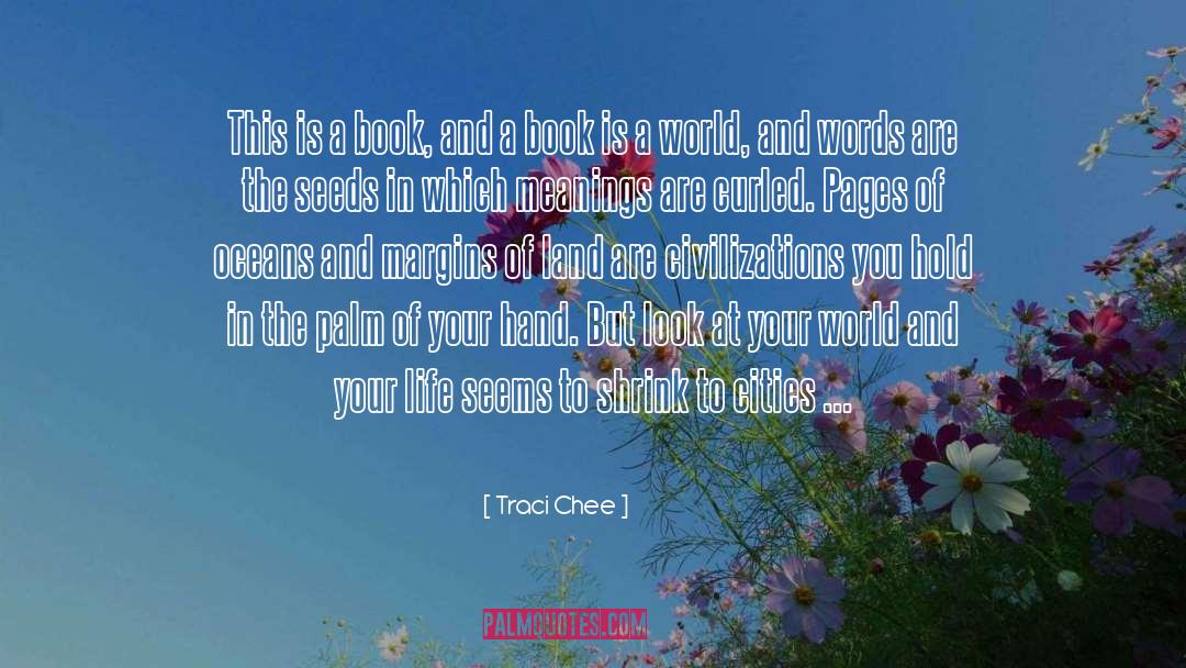 Traci Chee Quotes: This is a book, and
