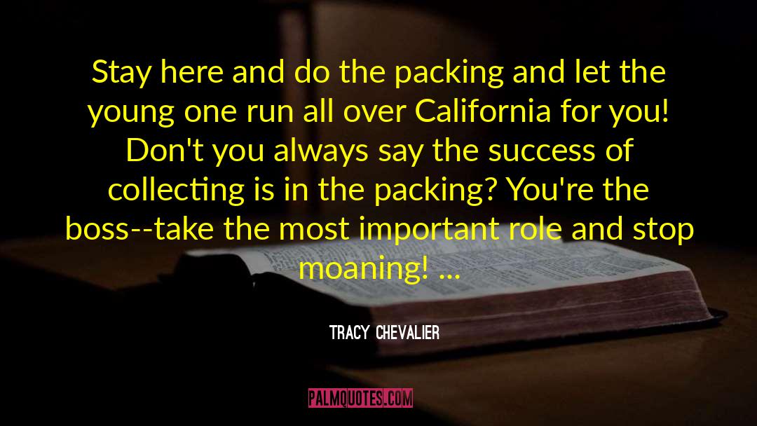 Tracy Chevalier Quotes: Stay here and do the