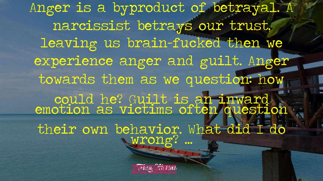 Tracy Malone Quotes: Anger is a byproduct of