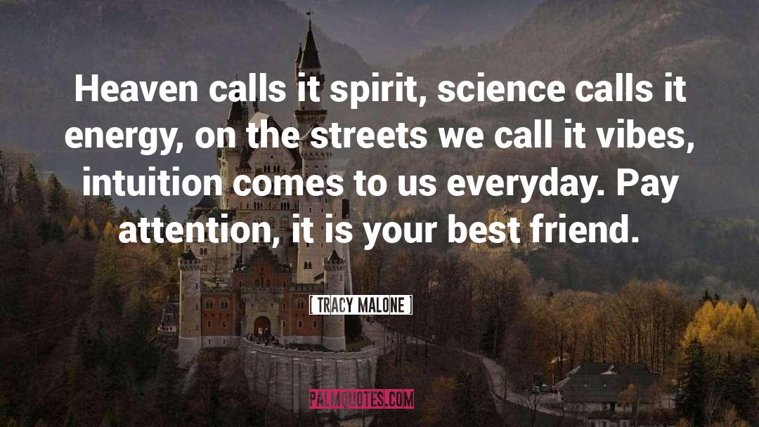 Tracy Malone Quotes: Heaven calls it spirit, science