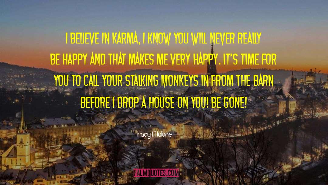 Tracy Malone Quotes: I believe in karma, I
