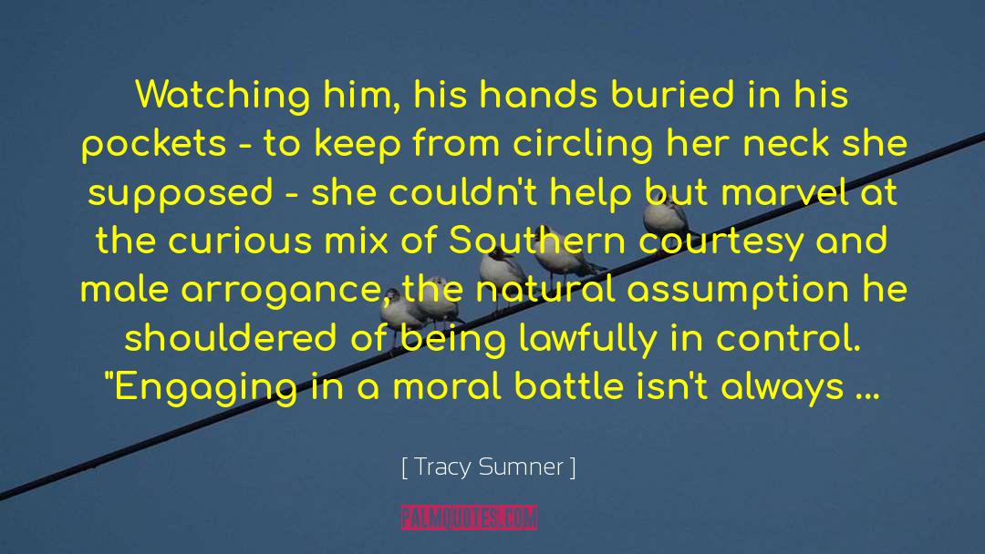 Tracy Sumner Quotes: Watching him, his hands buried