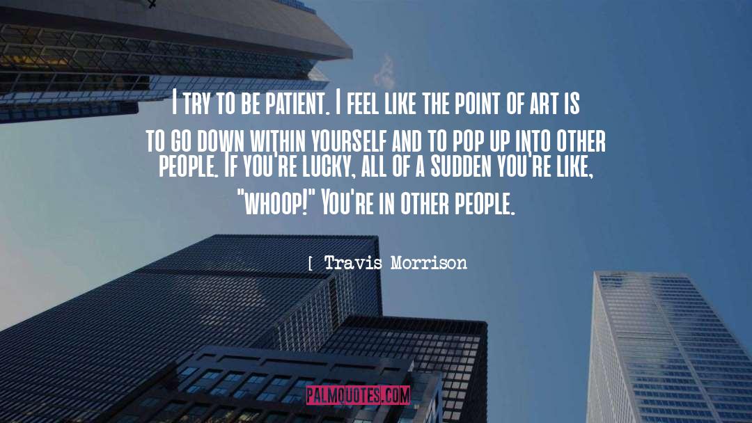 Travis Morrison Quotes: I try to be patient.