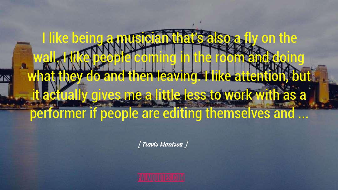 Travis Morrison Quotes: I like being a musician