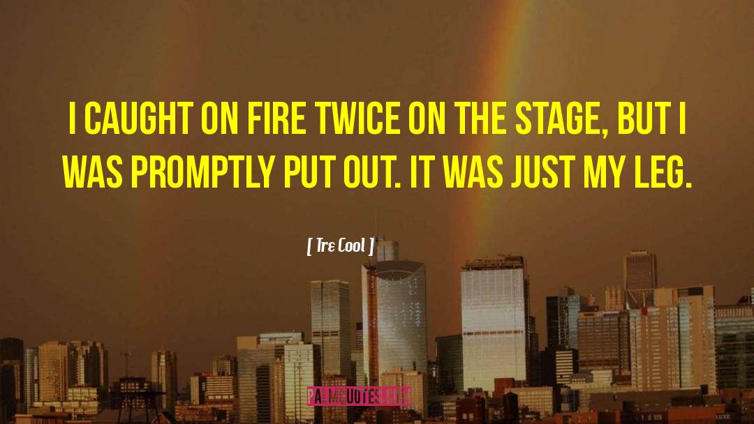 Tre Cool Quotes: I caught on fire twice