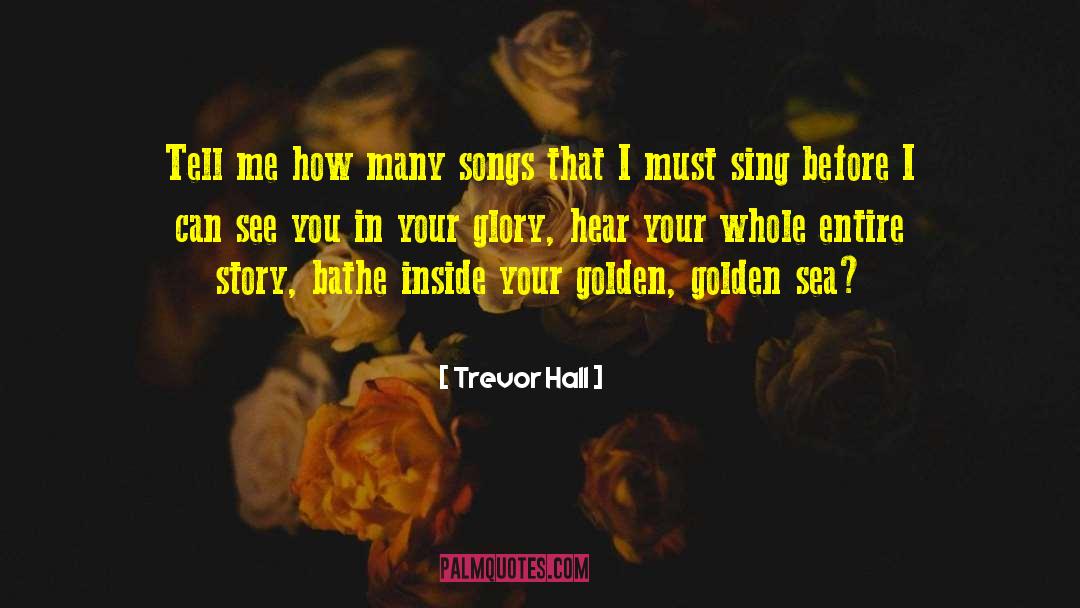 Trevor Hall Quotes: Tell me how many songs