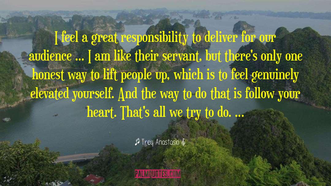 Trey Anastasio Quotes: I feel a great responsibility