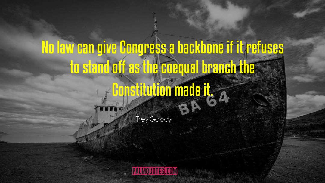 Trey Gowdy Quotes: No law can give Congress