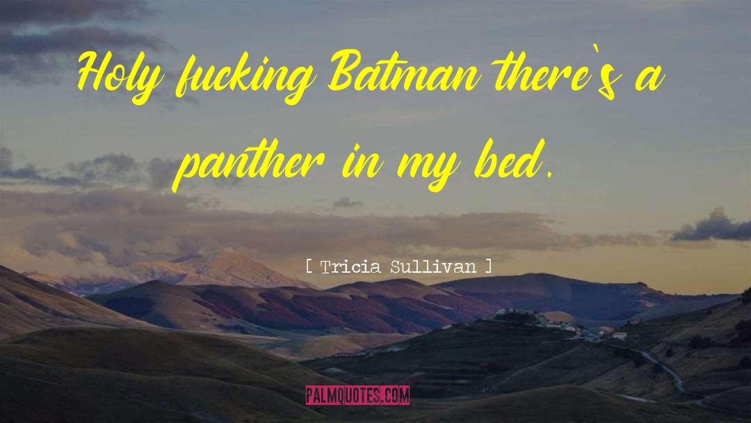 Tricia Sullivan Quotes: Holy fucking Batman there's a